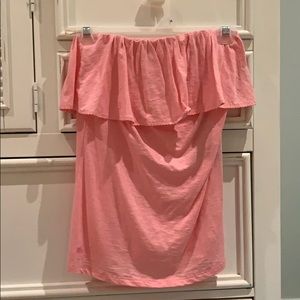 Pink off-the-shoulder top